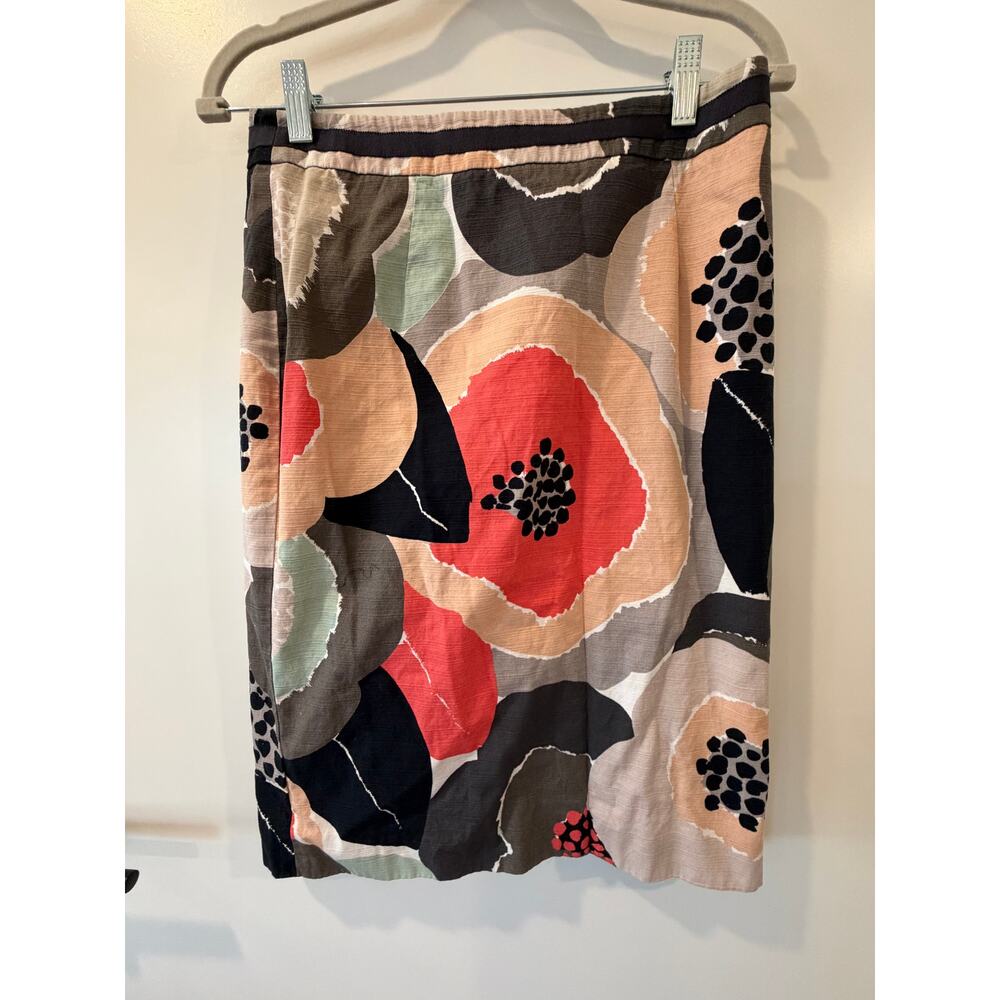 Boden Floral Abstract Pencil Skirt Womens 6R